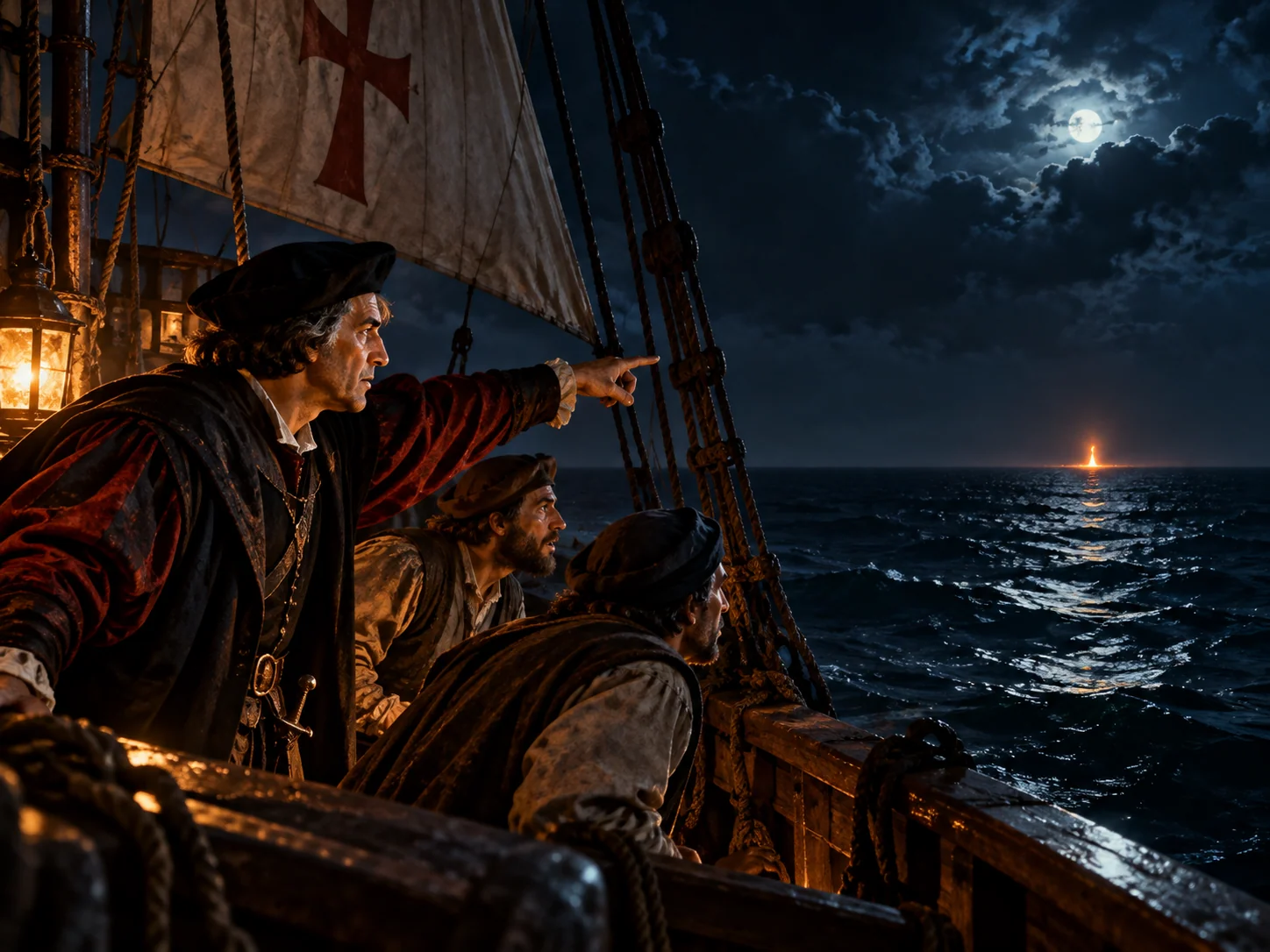 11 ottobre 1492: Colombo vede una luce nel buio dell'oceano