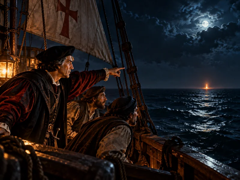 11 ottobre 1492: Colombo vede una luce nel buio dell'oceano